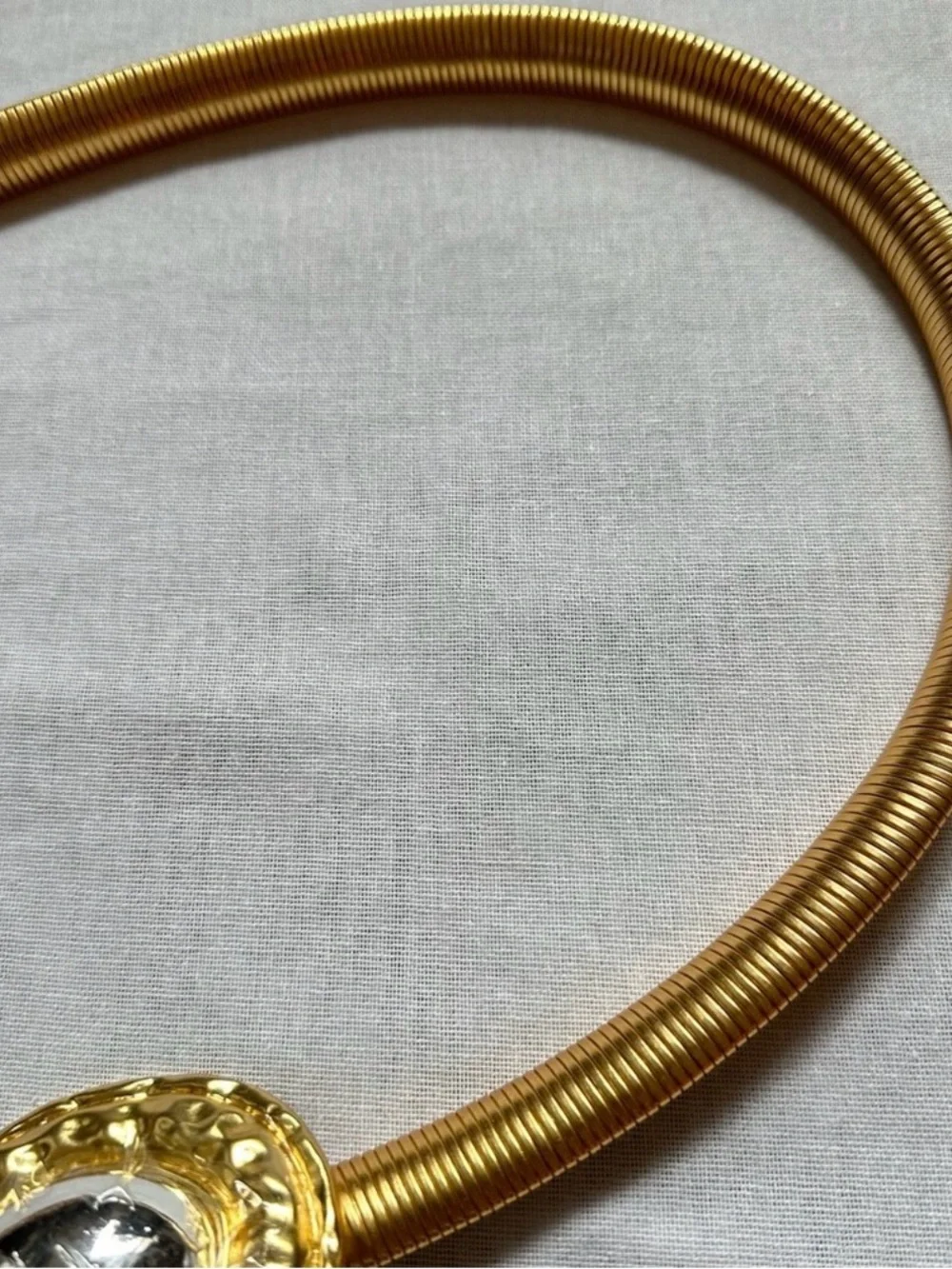 New Zara Stretch Metallic Gold and Silver Belt 4736/176 Size 85